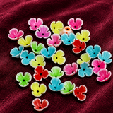 100 gm, 10x4mm Flower Acrylic Beads Assorted Color