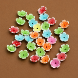 100 gm, 11x4mm Flower Acrylic Beads Assorted Color