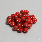 100 gm 6mm Acrylic Dotted Beads