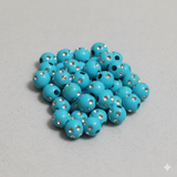 100 gm 6mm Acrylic Dotted Beads