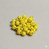 100 gm 6mm Acrylic Dotted Beads