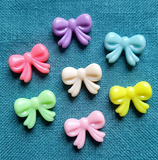 100Gm 19x15mm Multicolor Bow Acrylic Beads