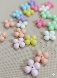 10mm Multicolor Flower Acrylic Beads