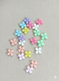 10mm Multicolor Flower Acrylic Beads