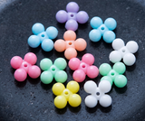 100Gm 10mm Multicolor Flower Acrylic Beads