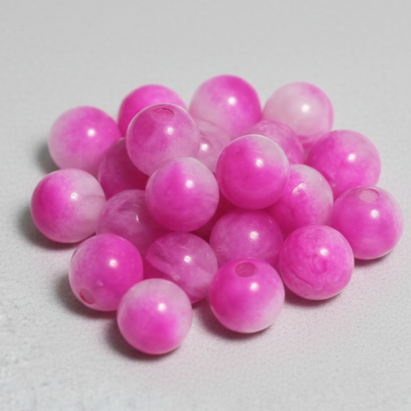 100 Gm 7mm Dule Tone Acrylic Round Beads