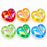 9mm Acrylic Heart Beads
