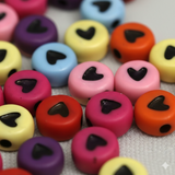 100 gm, 6mm Acrylic Round Hearl Beads Multicolor