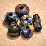 50 Assorted Antique Mosaic Glass Beads 25-12