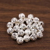 5 Pcs 4-5mm 92.5 Sterling Silver Round Beads