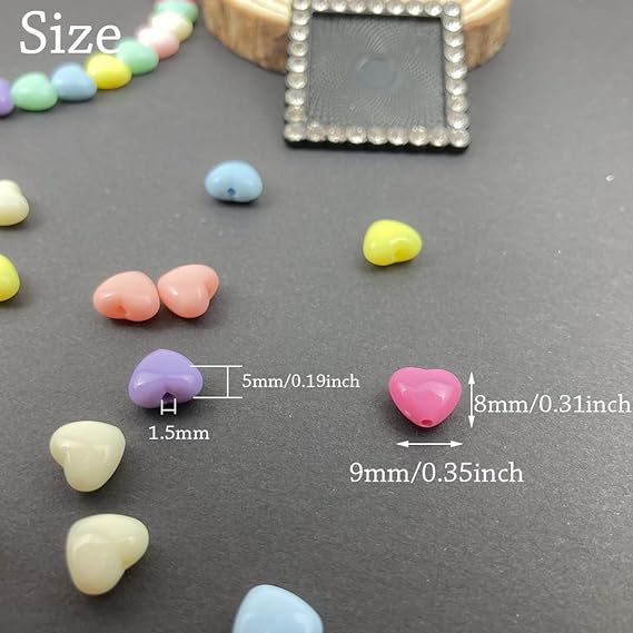 Acrylic Multicolor Heart Beads_ACRB-804-4