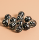 50 Pcs Radium Round Beads 12mm Black