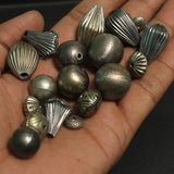 5-25 mm,Vintage Brass Beads Silver Color, Assorted Shape And Sizes