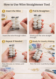 Wire Straightener Tool With 3 Rollers