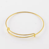 4 Pcs Adjustable Expandable Bangle Making Golden 0.15cm 1/2 inch