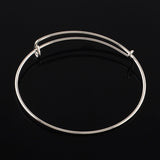 4 Pcs Adjustable Expandable Bangle Making, Platinum 2-1/2 inch