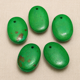 20 Pcs Flat Oval Bone Pendants 28x19mm