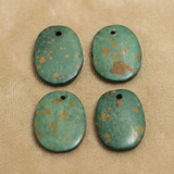 20 Pcs Flat Oval Bone Pendants 27x21mm
