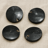 20 Pcs Flat Round Bone Beads 21mm