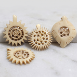 10 Pcs Flower Bone Beads 34x30mm