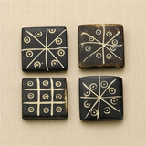 10 Pcs Square Bone Bead Connector 26x26mm