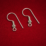 92.5 Sterling Silver Earring Wires with Spacer 20mm