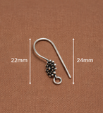 92.5 Sterling Silver Ethnic Ear wire