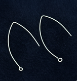 92.5 Sterling Silver Large Earwire 42x28mm