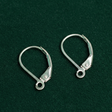 92.5 Sterling Silver Lever back Earring Finding 14mm