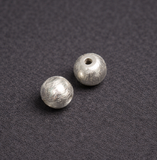 92.5 Sterling Silver 4mm Brushed Beads