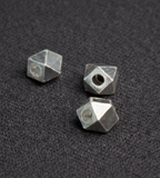 92.5 Sterling Silver 4mm Faceted Cube Beads