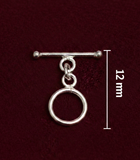 92.5 Sterling Silver 10mm Toggle Clasp