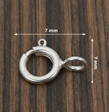 92.5 Sterling Silver 7mm Spring Ring Clasp
