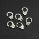 2 Pcs Set, 92.5 Sterling Silver Handcuff Closing 30x15mm