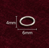 92.5 Sterling Silver 6x4mm Oval Open Jump Rings