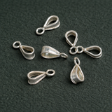 92.5 Sterling Silver Bail with Loop Below 10x3mm