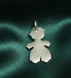 92.5 Sterling Silver Little Boy Charm 24x14mm
