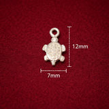 92.5 Sterling Silver Turtle Charm 12x7mm