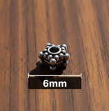92.5 Sterling Silver Star Spacer 6mm