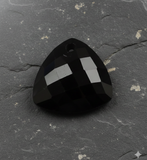 92.5 Sterling Silver Briolette Faceted Trillion 18mm