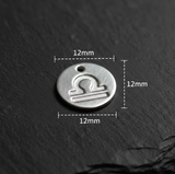 92.5 Sterling Silver LIBRA Charm 12mm