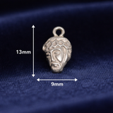 92.5 Sterling Silver King Face Charm 13x9mm