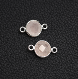 92.5 Sterling Silver Round Connector 8mm