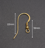 Sterling Silver Ear wire with Spring and Ball