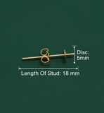 Sterling Silver Stud with Disc and Earring Back