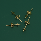 Sterling Silver Stud with Disc and Earring Back