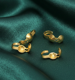 Sterling Silver 4mm Clamshell