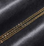 Sterling Silver Fine Flat Link Chain  100 cms