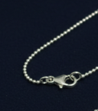 92.5 Sterling Silver 1.2mm Faceted Ball Chain