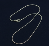 92.5 Sterling Silver 1.2mm Faceted Ball Chain